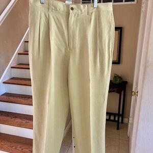 NWT Tommy Bahama New Oceanaire Pants Khaki 100% Silk Pleated 34 x 29 Relax Fit